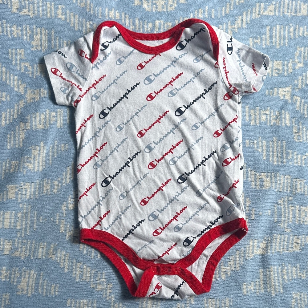 Champion Kids' Bodysuit in Red and White